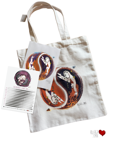 TOTEBAG YIN YANG + CALENDARIO LUNAR 2026