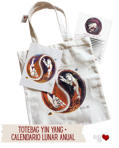 TOTEBAG YIN YANG + CALENDARIO LUNAR 2026