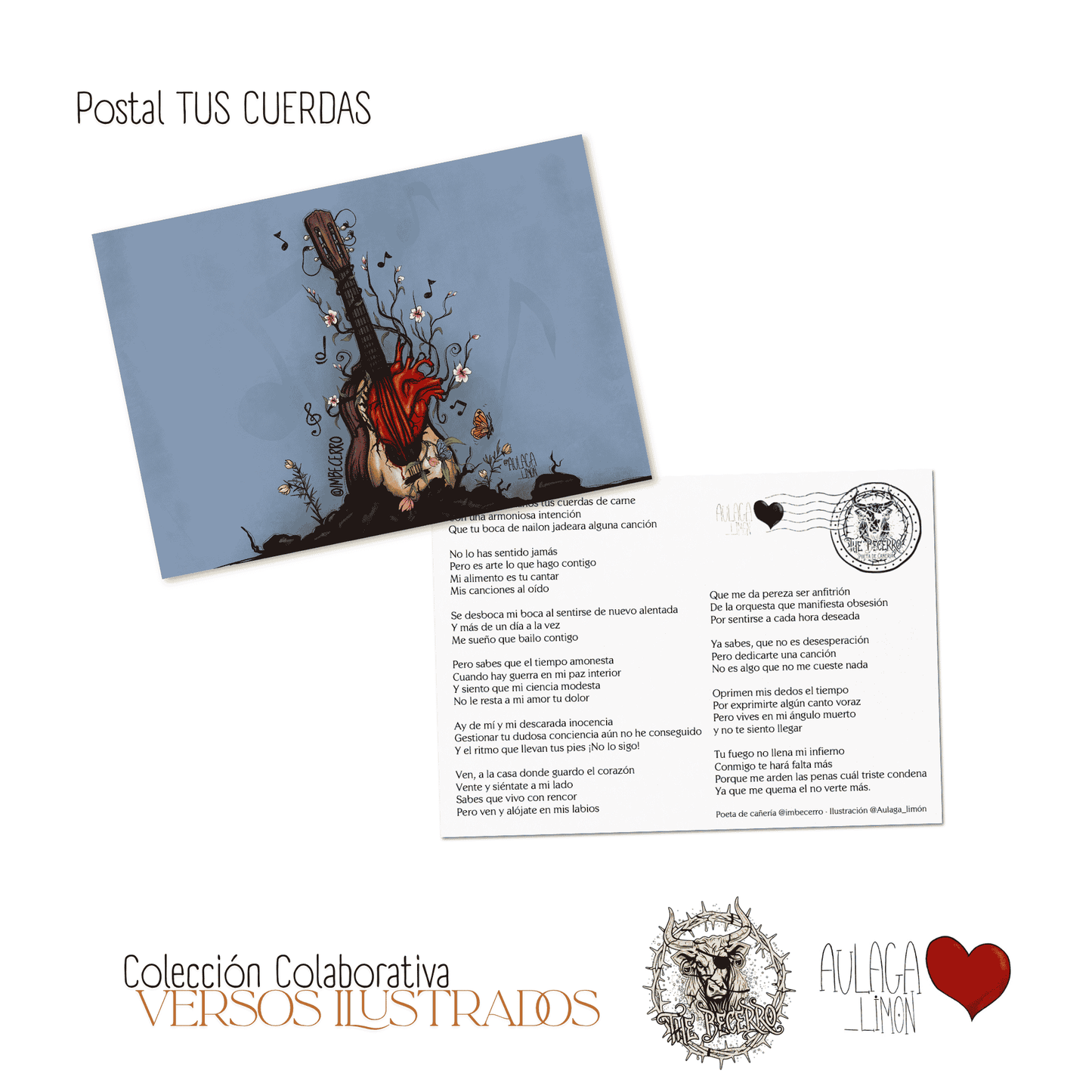 4 Postales VERSOS ILUSTRADOS · Imbecerro & Aulaga