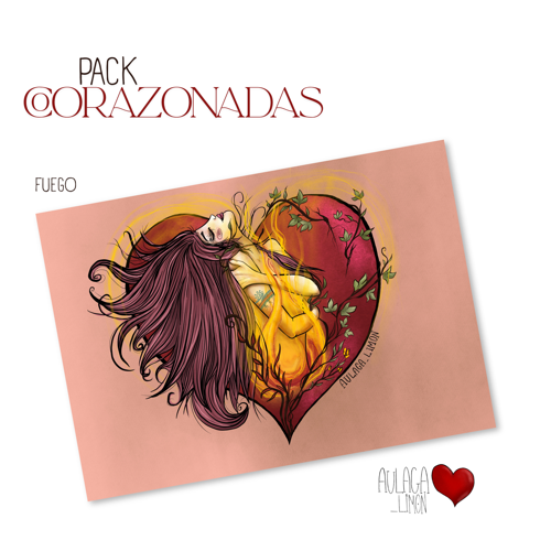 4 CORAZONADAS · 4 ilustraciones