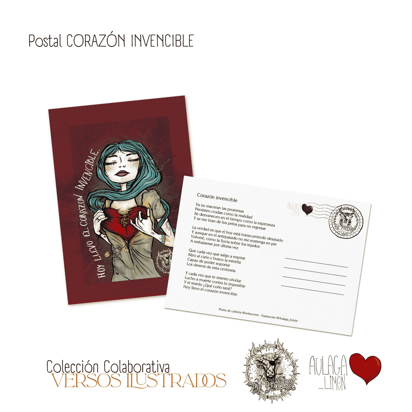 4 Postales VERSOS ILUSTRADOS · Imbecerro & Aulaga