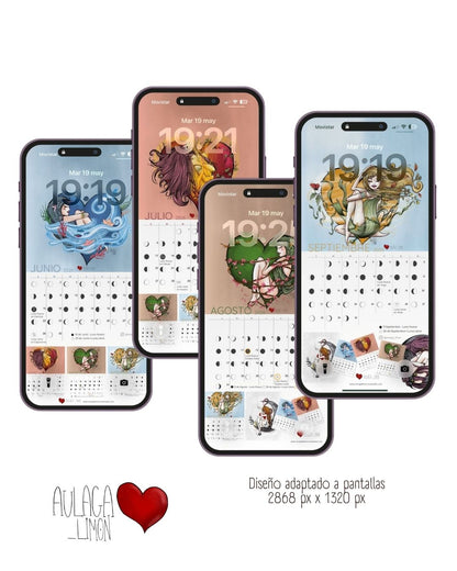 Calendario Lunar Verano 2026 · Descarga digital