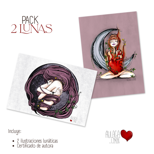 PACK 2 LUNAS · 2 ilustraciones